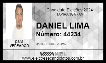 Candidato DANIEL LIMA 2024 - ITAPIRANGA - Eleições