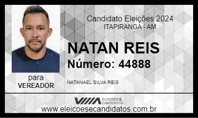 Candidato NATAN REIS 2024 - ITAPIRANGA - Eleições