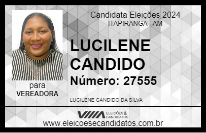 Candidato LUCILENE CANDIDO 2024 - ITAPIRANGA - Eleições