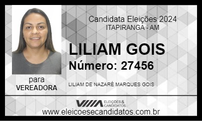 Candidato LILIAM GOIS 2024 - ITAPIRANGA - Eleições