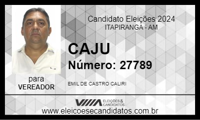 Candidato CAJU 2024 - ITAPIRANGA - Eleições