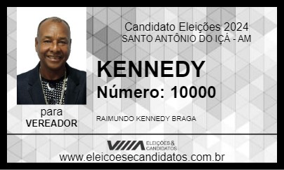 Candidato KENNEDY 2024 - SANTO ANTÔNIO DO IÇÁ - Eleições