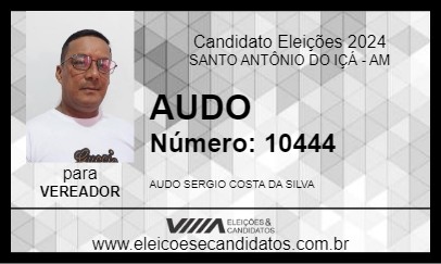 Candidato AUDO 2024 - SANTO ANTÔNIO DO IÇÁ - Eleições