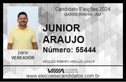 Candidato JUNIOR ARAUJO 2024 - BARREIRINHA - Eleições