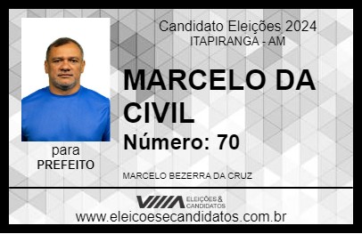 Candidato MARCELO DA CIVIL 2024 - ITAPIRANGA - Eleições