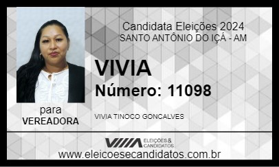 Candidato VIVIA 2024 - SANTO ANTÔNIO DO IÇÁ - Eleições