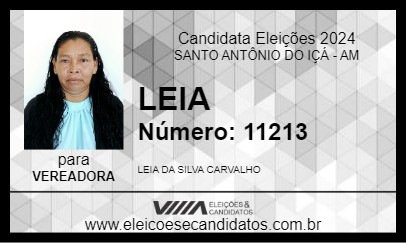 Candidato LEIA 2024 - SANTO ANTÔNIO DO IÇÁ - Eleições