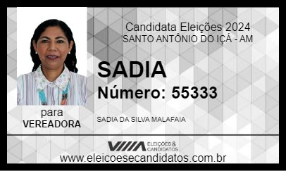 Candidato SADIA 2024 - SANTO ANTÔNIO DO IÇÁ - Eleições