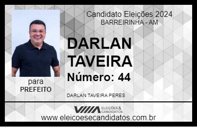 Candidato DARLAN TAVEIRA 2024 - BARREIRINHA - Eleições