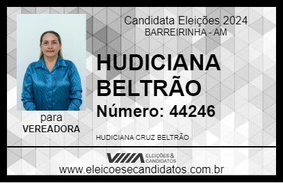 Candidato HUDICIANA BELTRÃO 2024 - BARREIRINHA - Eleições