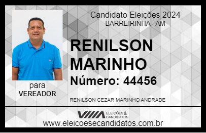 Candidato RENILSON MARINHO 2024 - BARREIRINHA - Eleições