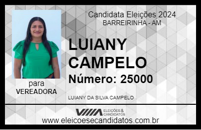 Candidato LUIANY CAMPELO 2024 - BARREIRINHA - Eleições