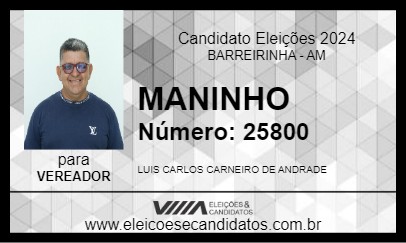 Candidato MANINHO 2024 - BARREIRINHA - Eleições