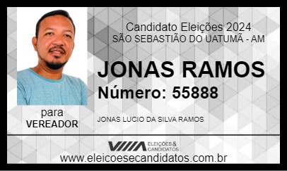 Candidato JONAS RAMOS 2024 - SÃO SEBASTIÃO DO UATUMÃ - Eleições