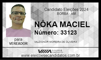 Candidato NÔKA MACIEL 2024 - BORBA - Eleições