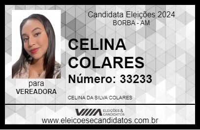 Candidato CELINA COLARES 2024 - BORBA - Eleições