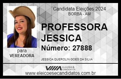 Candidato PROFESSORA JESSICA 2024 - BORBA - Eleições