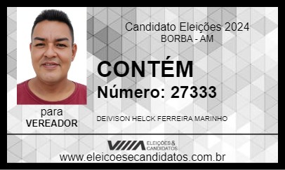 Candidato CONTÉM 2024 - BORBA - Eleições