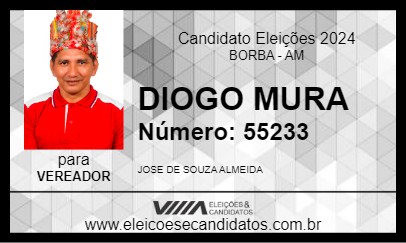 Candidato DIOGO MURA 2024 - BORBA - Eleições