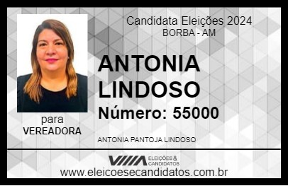 Candidato ANTONIA LINDOSO 2024 - BORBA - Eleições