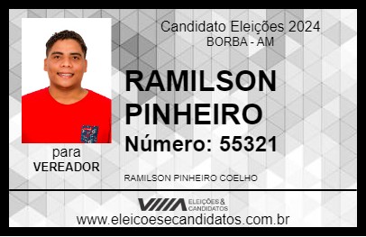 Candidato RAMILSON PINHEIRO 2024 - BORBA - Eleições