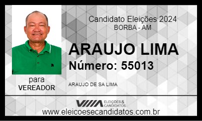 Candidato ARAUJO LIMA 2024 - BORBA - Eleições