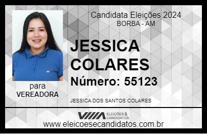 Candidato JESSICA COLARES 2024 - BORBA - Eleições