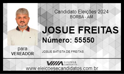 Candidato JOSUE FREITAS 2024 - BORBA - Eleições