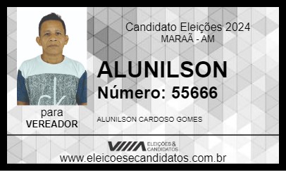 Candidato ALUNILSON 2024 - MARAÃ - Eleições