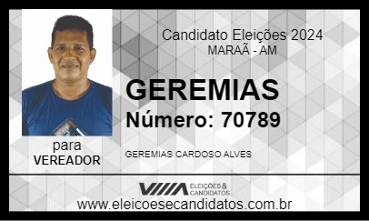 Candidato GEREMIAS 2024 - MARAÃ - Eleições