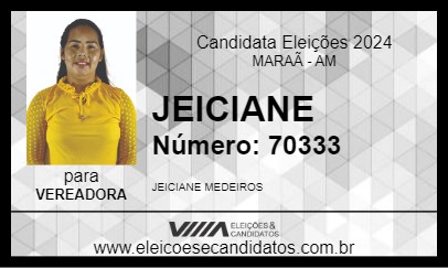 Candidato JEICIANE 2024 - MARAÃ - Eleições