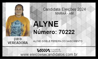 Candidato ALYNE 2024 - MARAÃ - Eleições