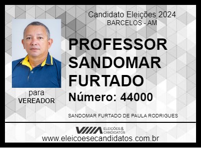 Candidato PROFESSOR SANDOMAR FURTADO 2024 - BARCELOS - Eleições