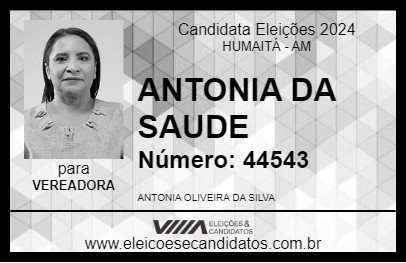 Candidato ANTONIA DA SAUDE 2024 - HUMAITÁ - Eleições