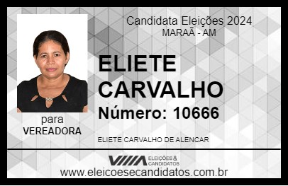 Candidato ELIETE CARVALHO 2024 - MARAÃ - Eleições