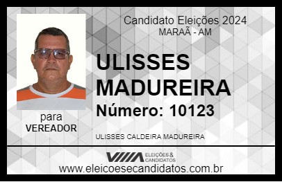 Candidato ULISSES MADUREIRA 2024 - MARAÃ - Eleições