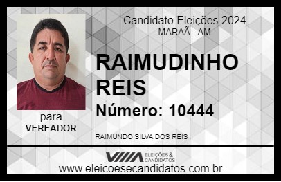 Candidato RAIMUNDINHO REIS 2024 - MARAÃ - Eleições