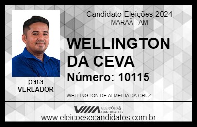 Candidato WELLINGTON DA CEVA 2024 - MARAÃ - Eleições