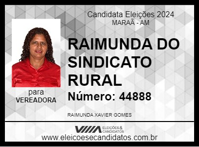 Candidato RAIMUNDA DO SINDICATO RURAL 2024 - MARAÃ - Eleições