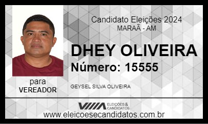 Candidato DHEY OLIVEIRA 2024 - MARAÃ - Eleições