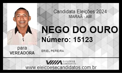 Candidato NEGO DO OURO 2024 - MARAÃ - Eleições