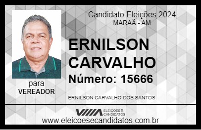 Candidato ERNILSON CARVALHO 2024 - MARAÃ - Eleições