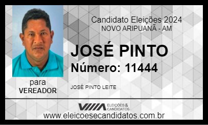 Candidato JOSÉ PINTO 2024 - NOVO ARIPUANÃ - Eleições