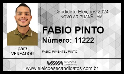 Candidato FABIO PINTO 2024 - NOVO ARIPUANÃ - Eleições