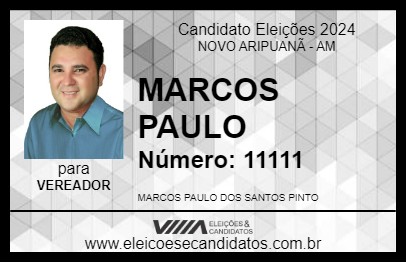 Candidato MARCOS PAULO 2024 - NOVO ARIPUANÃ - Eleições