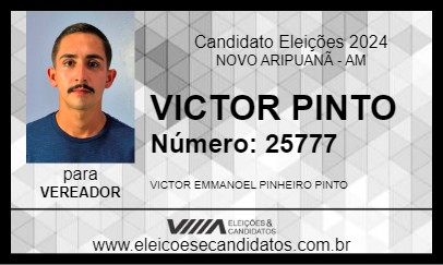 Candidato VICTOR PINTO 2024 - NOVO ARIPUANÃ - Eleições