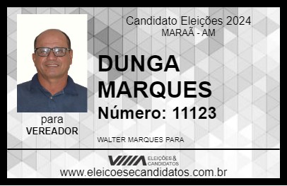 Candidato DUNGA MARQUES 2024 - MARAÃ - Eleições