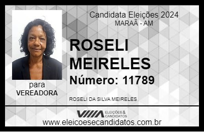 Candidato ROSELI MEIRELES 2024 - MARAÃ - Eleições