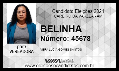 Candidato BELINHA 2024 - CAREIRO DA VÁRZEA - Eleições