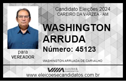 Candidato WASHINGTON ARRUDA 2024 - CAREIRO DA VÁRZEA - Eleições